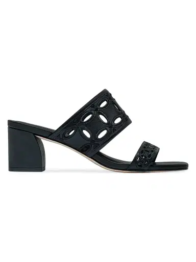 Bernardo Women's Gemma Heeled Mule Sandals - Black | Thumbnail 1