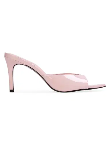 Black Suede Studio Women's Brea 80MM Patent Leather Mules - Powder Pink - Size 12 | Thumbnail 1 Black Suede Studio Women's Brea 80MM Patent Leather Mules - Powder Pink - Size 12 | Thumbnail 1