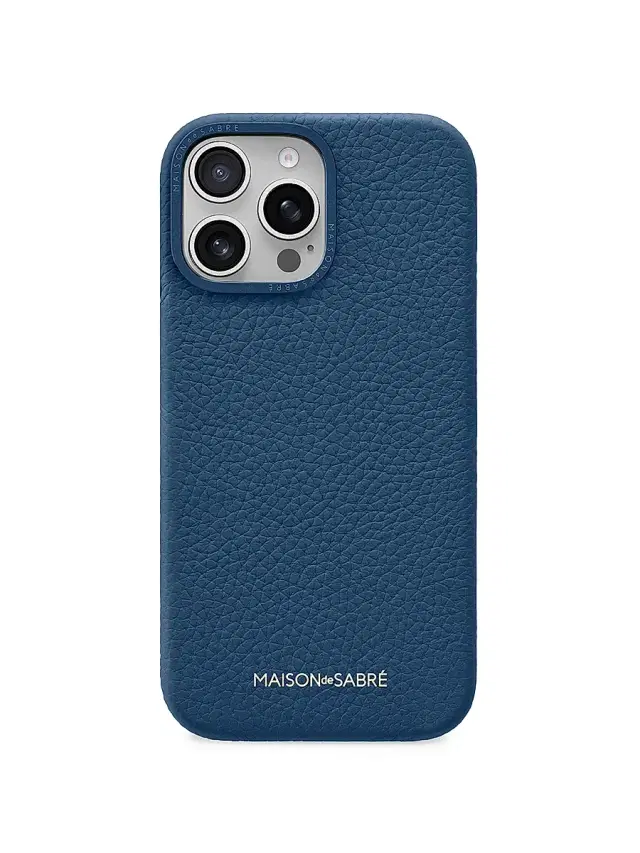 Leather Phone Case (iPhone 16 Pro Max) - Pacific Blue