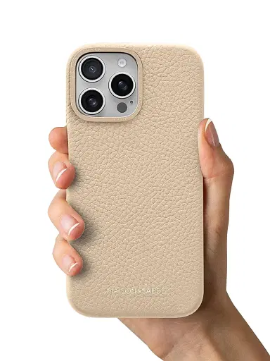 MAISON de SABRÉ Leather Phone Case (iPhone 16 Pro Max) - Saharan Beige | Thumbnail 5