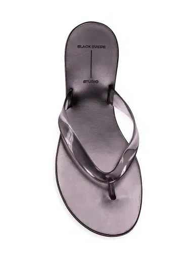 Black Suede Studio Women's Jeli PVC Flip Flops - Clear Pvc | Thumbnail 5