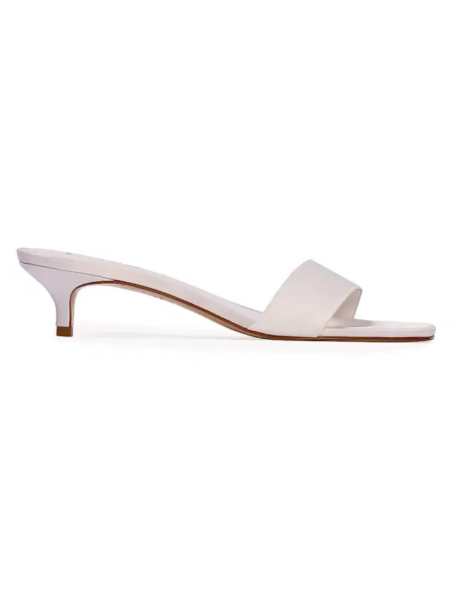 Black Suede Studio Women's Avery 35MM Satin Sandals - White Satin