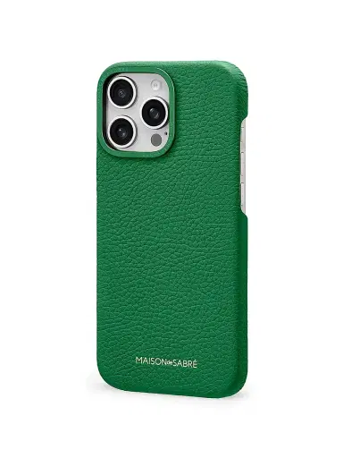 Maison de Sabre Leather Phone Case (iPhone 16 Pro Max) - Emerald Green | Thumbnail 4 Maison de Sabre Leather Phone Case (iPhone 16 Pro Max) - Emerald Green | Thumbnail 4