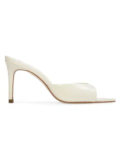 Black Suede Studio Women's Brea 80MM Patent Leather Mules - Coconut - Size 12 | Thumbnail 1