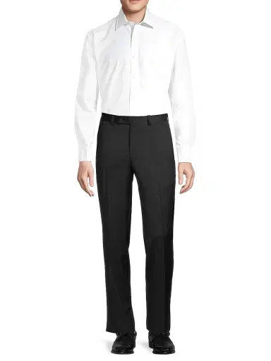 Saks Fifth Avenue Men's COLLECTION Oslo Basic Wool Pants - Black - Size 44 | Thumbnail 2