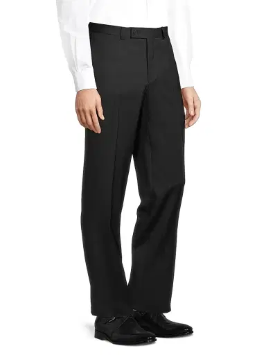 Saks Fifth Avenue Men's COLLECTION Oslo Basic Wool Pants - Black - Size 44 | Thumbnail 4