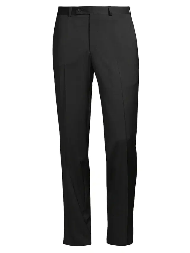 Saks Fifth Avenue Men's COLLECTION Oslo Basic Wool Pants - Black - Size 44