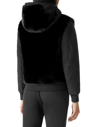 Mackage Women's Gwendal Quilted Faux-Fur Reversible Hoodie - Black - Size XL | Thumbnail 5 Mackage Women's Gwendal Quilted Faux-Fur Reversible Hoodie - Black - Size XL | Thumbnail 5