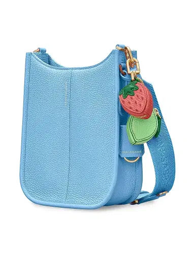 MAISON de SABRÉ Women's Mini Leather Saddle Bag - Sky Blue | Thumbnail 3