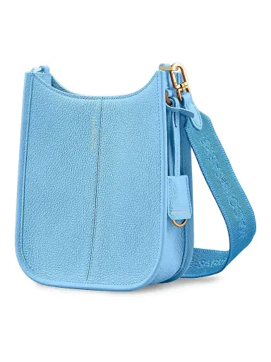 MAISON de SABRÉ Women's Mini Leather Saddle Bag - Sky Blue | Thumbnail 9
