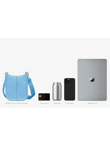 MAISON de SABRÉ Women's Mini Leather Saddle Bag - Sky Blue | Thumbnail 1