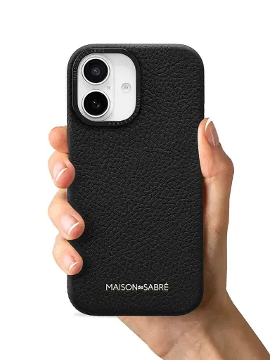 MAISON de SABRÉ Leather Phone Case (iPhone 16) - Black Caviar | Thumbnail 5