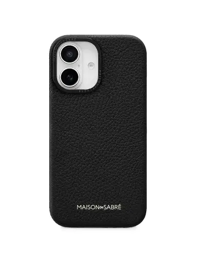 MAISON de SABRÉ Leather Phone Case (iPhone 16) - Black Caviar | Thumbnail 1