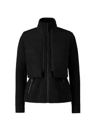 Mackage Women's Priscilla Mixed-Media Jacket - Black - Size XL | Thumbnail 1 Mackage Women's Priscilla Mixed-Media Jacket - Black - Size XL | Thumbnail 1