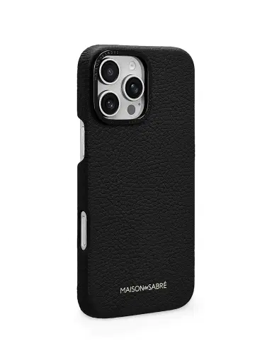 MAISON de SABRÉ Leather Phone Case (iPhone 16 Pro) - Black Caviar | Thumbnail 3