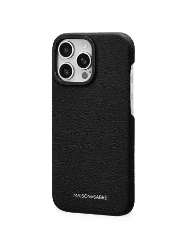 MAISON de SABRÉ Leather Phone Case (iPhone 16 Pro) - Black Caviar | Thumbnail 4