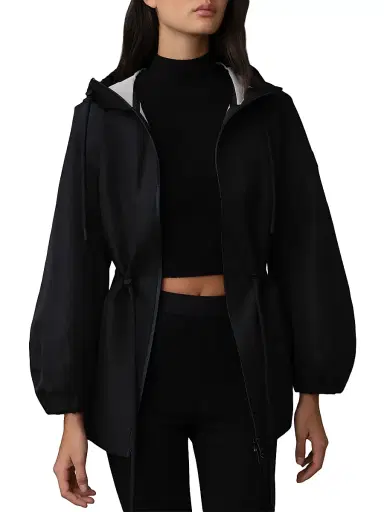 Mackage Women's Kalea-Z Rain Jacket - Black Trench - Size Large | Thumbnail 3
