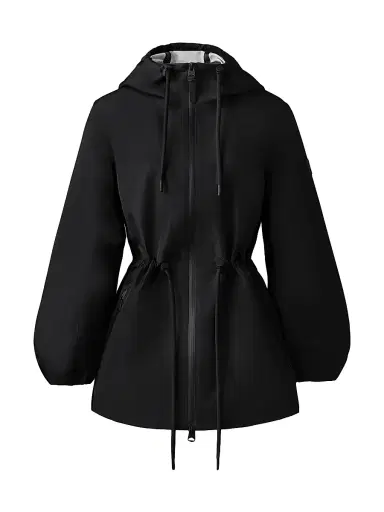 Mackage Women's Kalea-Z Rain Jacket - Black Trench - Size Large | Thumbnail 1
