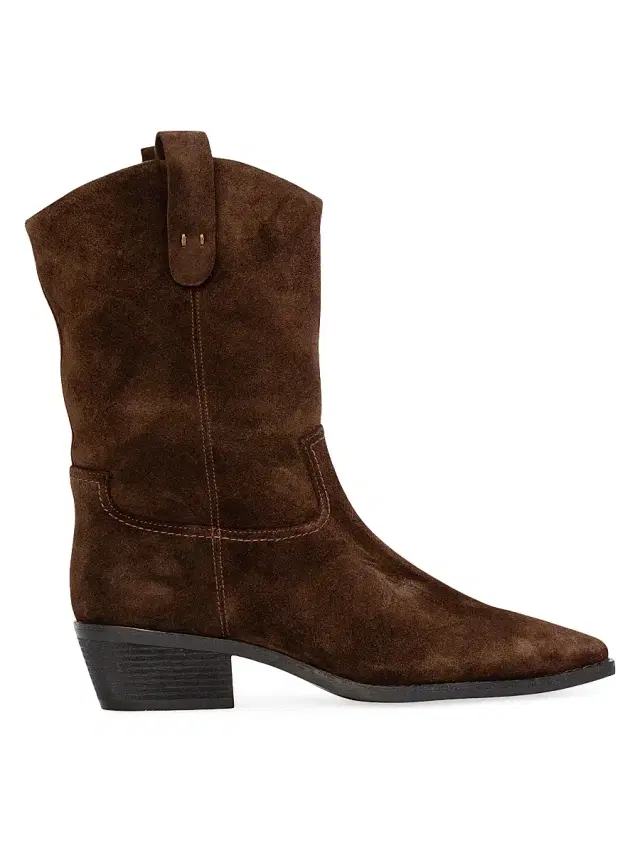 Women's Casey 55MM Suede Western Boots - Dark Brown Suede