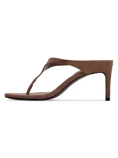 Black Suede Studio Women's Laurel 65MM Suede Mules - Taupe Suede - Size 12 | Thumbnail 3