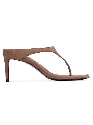 Black Suede Studio Women's Laurel 65MM Suede Mules - Taupe Suede - Size 12 | Thumbnail 1