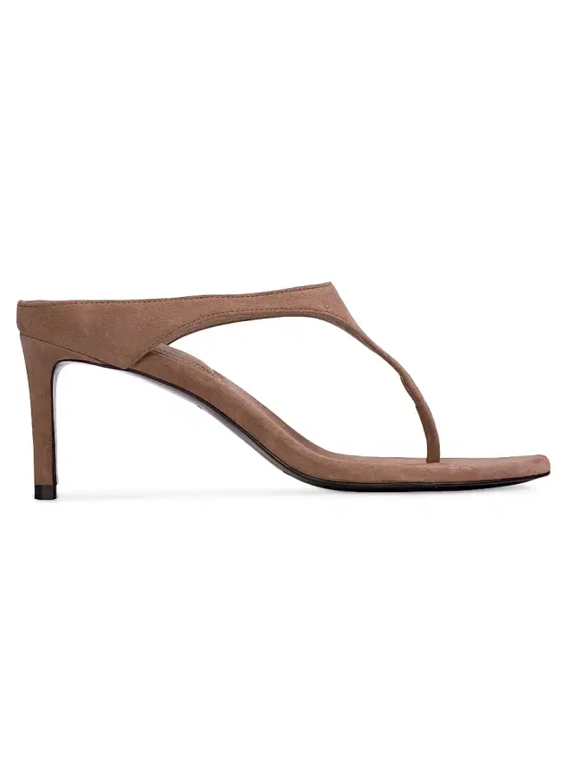 Black Suede Studio Women's Laurel 65MM Suede Mules - Taupe Suede