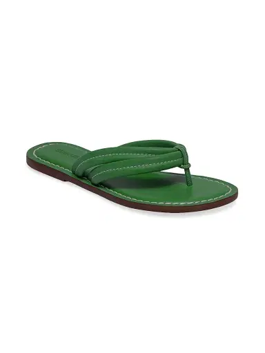 Bernardo Women's Miami Leather Thong Sandals - Kelly Green | Thumbnail 2