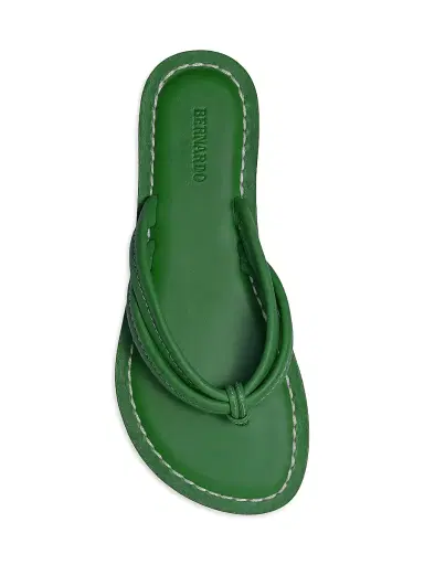 Bernardo Women's Miami Leather Thong Sandals - Kelly Green | Thumbnail 3