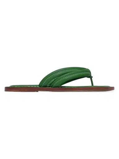 Bernardo Women's Miami Leather Thong Sandals - Kelly Green | Thumbnail 1