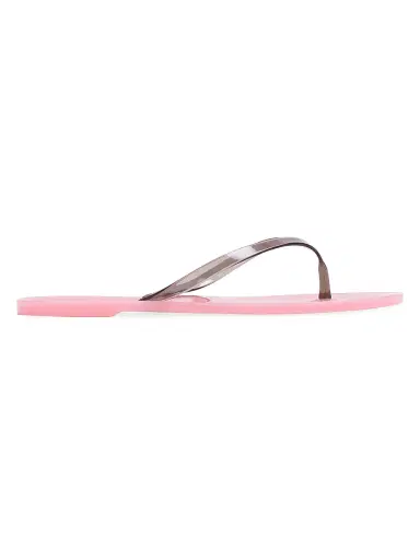 Black Suede Studio Women's Crystal PVC Flip Flops - Bubblegum Black Pvc | Thumbnail 1 Black Suede Studio Women's Crystal PVC Flip Flops - Bubblegum Black Pvc | Thumbnail 1