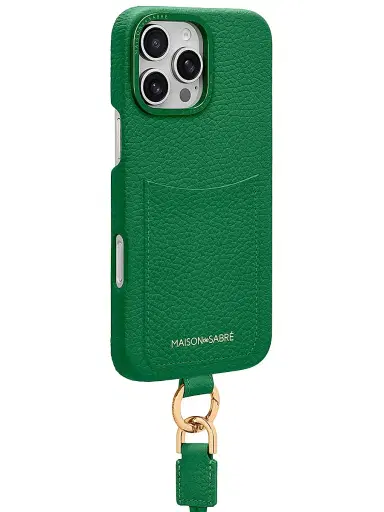Maison de Sabre Sling Phone Case (iPhone 16 Pro) - Emerald Green | Thumbnail 3