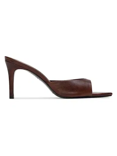 Black Suede Studio Women's Brea 80MM Distressed Leather Heels - Cappuccino Distressed Leather - Size 5 | Thumbnail 1 Black Suede Studio Women's Brea 80MM Distressed Leather Heels - Cappuccino Distressed Leather - Size 5 | Thumbnail 1