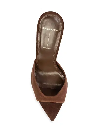 Black Suede Studio Women's Brea 100MM Suede Mules - Brownie Suede - Size 9 | Thumbnail 5 Black Suede Studio Women's Brea 100MM Suede Mules - Brownie Suede - Size 9 | Thumbnail 5