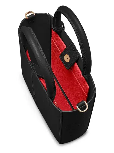 MAISON de SABRÉ Women's Mini Leather Soft Tote Bag - Rouge Noir | Thumbnail 2