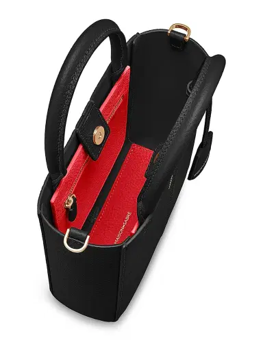 MAISON de SABRÉ Women's Mini Leather Soft Tote Bag - Rouge Noir | Thumbnail 4
