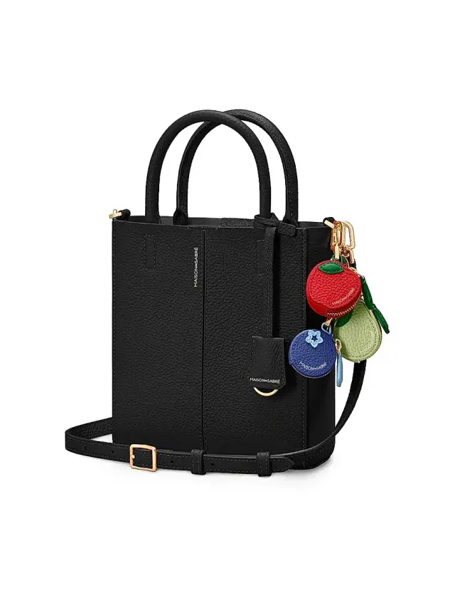MAISON de SABRÉ Women's Mini Leather Soft Tote Bag - Rouge Noir