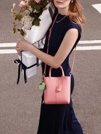 MAISON de SABRÉ Women's Mini Leather Soft Tote Bag - Candy Sandstone | Thumbnail 7