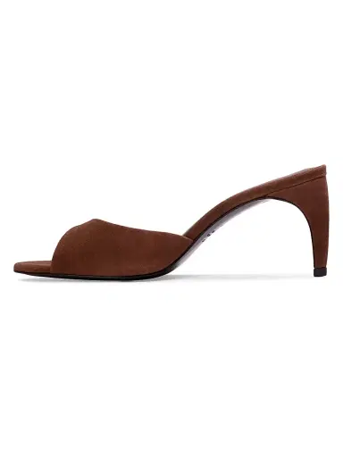 Black Suede Studio Women's Jazz 70MM Suede Mules - Brownie Suede | Thumbnail 3 Black Suede Studio Women's Jazz 70MM Suede Mules - Brownie Suede | Thumbnail 3