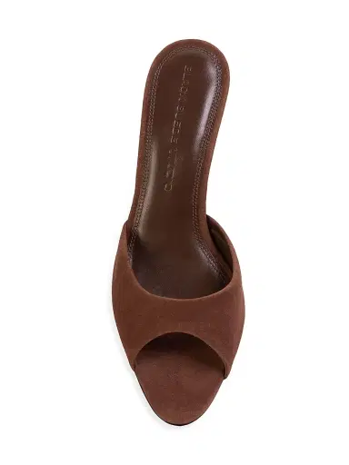 Black Suede Studio Women's Jazz 70MM Suede Mules - Brownie Suede | Thumbnail 5 Black Suede Studio Women's Jazz 70MM Suede Mules - Brownie Suede | Thumbnail 5