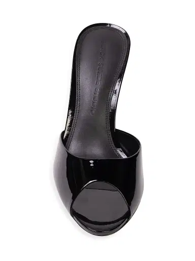Black Suede Studio Women's Jazz 70MM Mule Sandals - Black Patent Leather - Size 11 | Thumbnail 3 Black Suede Studio Women's Jazz 70MM Mule Sandals - Black Patent Leather - Size 11 | Thumbnail 3