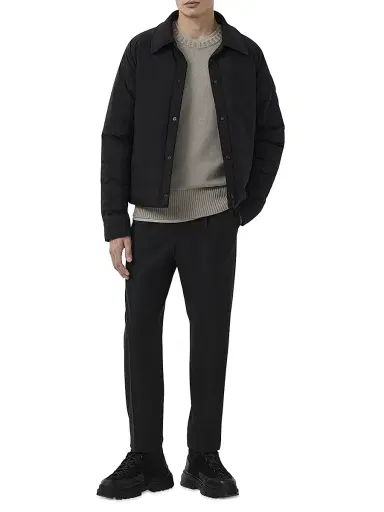Canada Goose Men's Lodge Coach Nylon & Down Jacket - Black - Size XL | Thumbnail 2