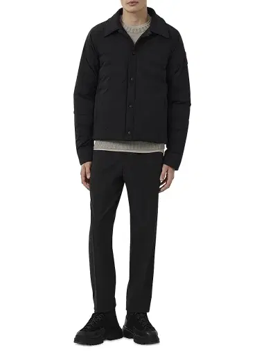 Canada Goose Men's Lodge Coach Nylon & Down Jacket - Black - Size XL | Thumbnail 3