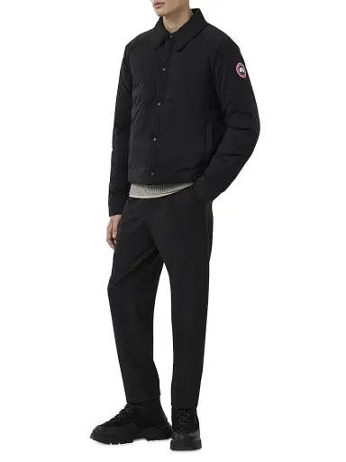 Canada Goose Men's Lodge Coach Nylon & Down Jacket - Black - Size XL | Thumbnail 4