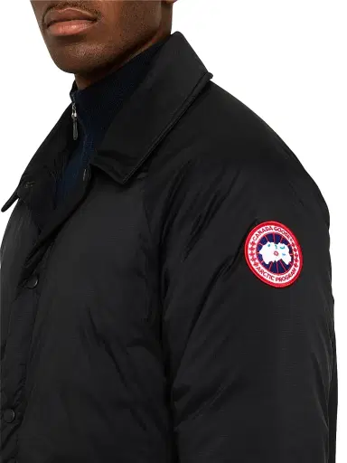Canada Goose Men's Lodge Coach Nylon & Down Jacket - Black - Size XL | Thumbnail 6