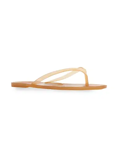 Black Suede Studio Women's Crystal PVC Flip Flops - Terracotta Pvc - Size 11 | Thumbnail 2