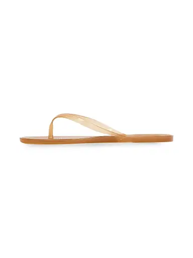 Black Suede Studio Women's Crystal PVC Flip Flops - Terracotta Pvc - Size 11 | Thumbnail 4