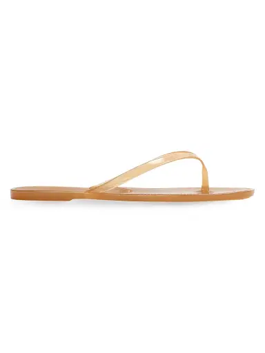 Black Suede Studio Women's Crystal PVC Flip Flops - Terracotta Pvc - Size 11 | Thumbnail 1