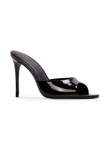 Black Suede Studio Women's Jazz 100MM Patent Mules - Black Patent Leather - Size 11 | Thumbnail 2 Black Suede Studio Women's Jazz 100MM Patent Mules - Black Patent Leather - Size 11 | Thumbnail 2