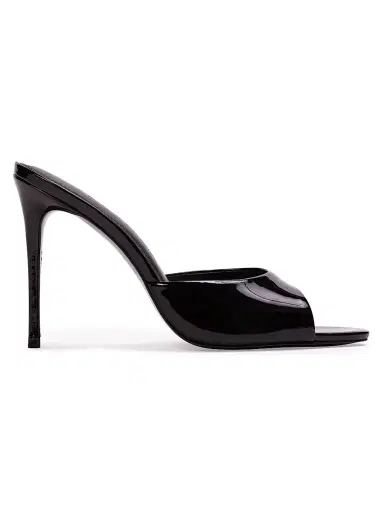 Black Suede Studio Women's Jazz 100MM Patent Mules - Black Patent Leather - Size 11 | Thumbnail 1 Black Suede Studio Women's Jazz 100MM Patent Mules - Black Patent Leather - Size 11 | Thumbnail 1