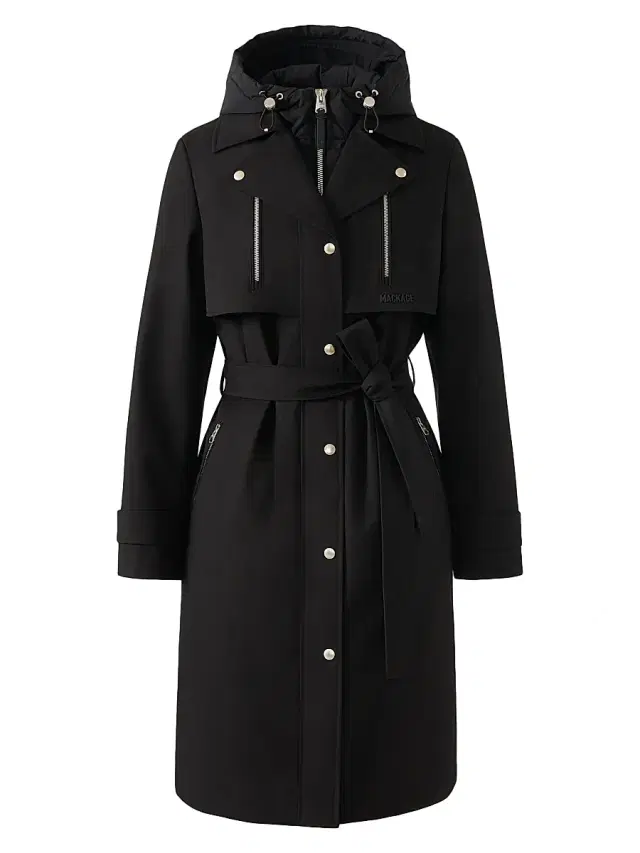 Women's Siobhan Technical Trench Coat - Black
